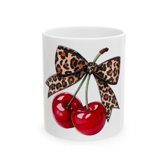 leopard print coffee mug