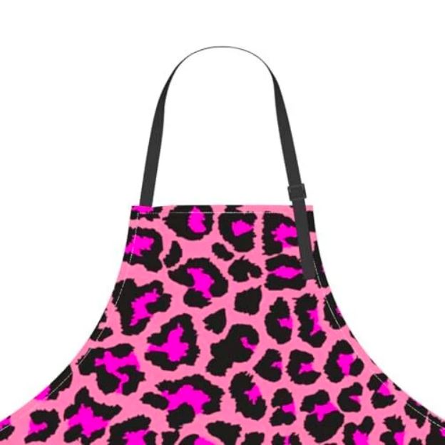 leopard print kitchen apron