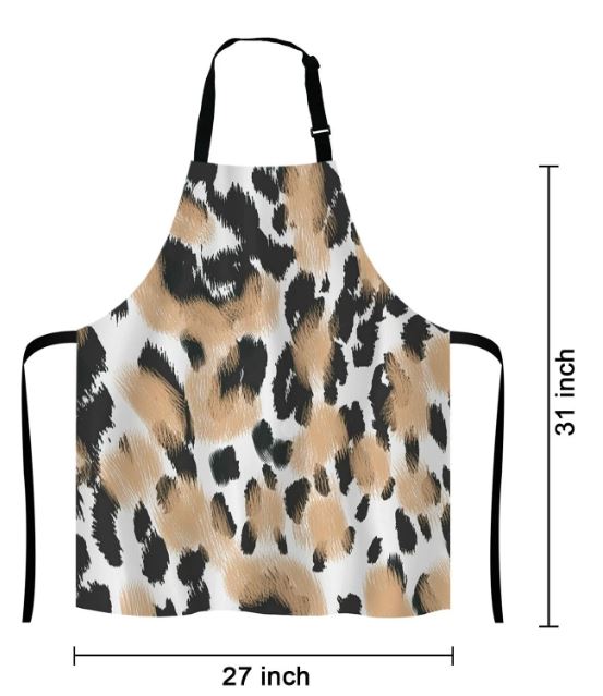 leopard print kitchen apron