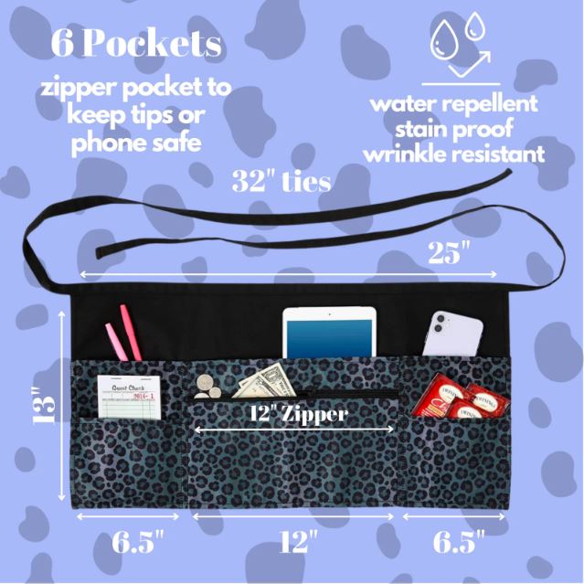 leopard print kitchen apron