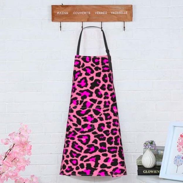 leopard print kitchen apron