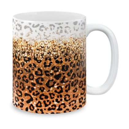 leopard print coffee mug