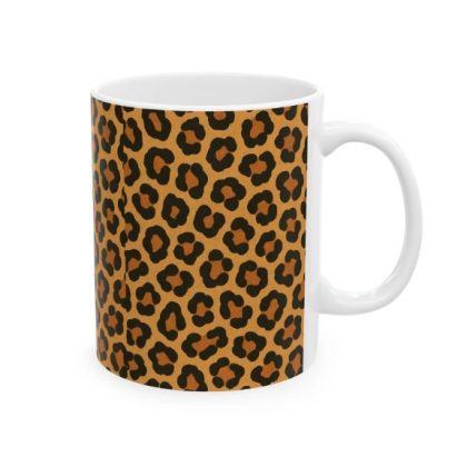 leopard print coffee mug