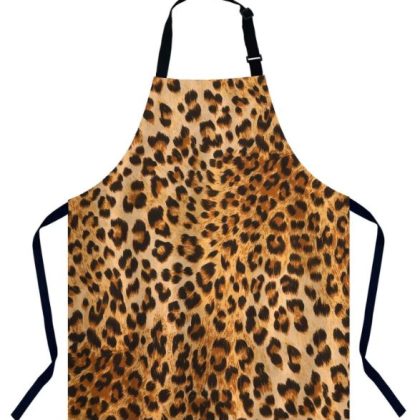 leopard print kitchen apron