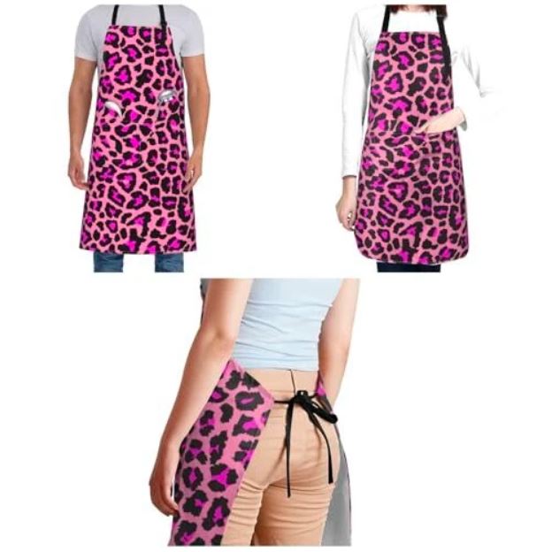 leopard print kitchen apron