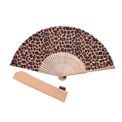 Folding Fan Leopard Printed