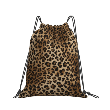 Drawstring Bag Leopard Print