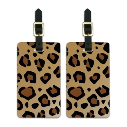 Leopard Designed Luggage Tag Labels