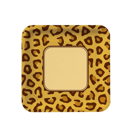 Leopard Pattern Dinner Party Plates