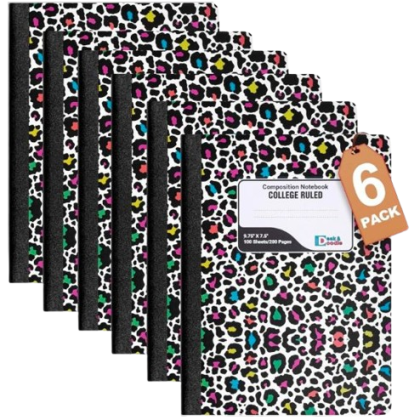 leopard print composition notebook