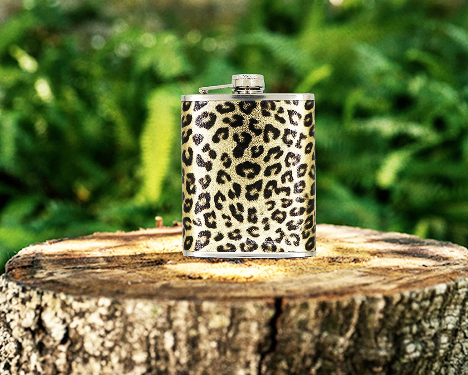 Leopard Print Designed Steel Flask