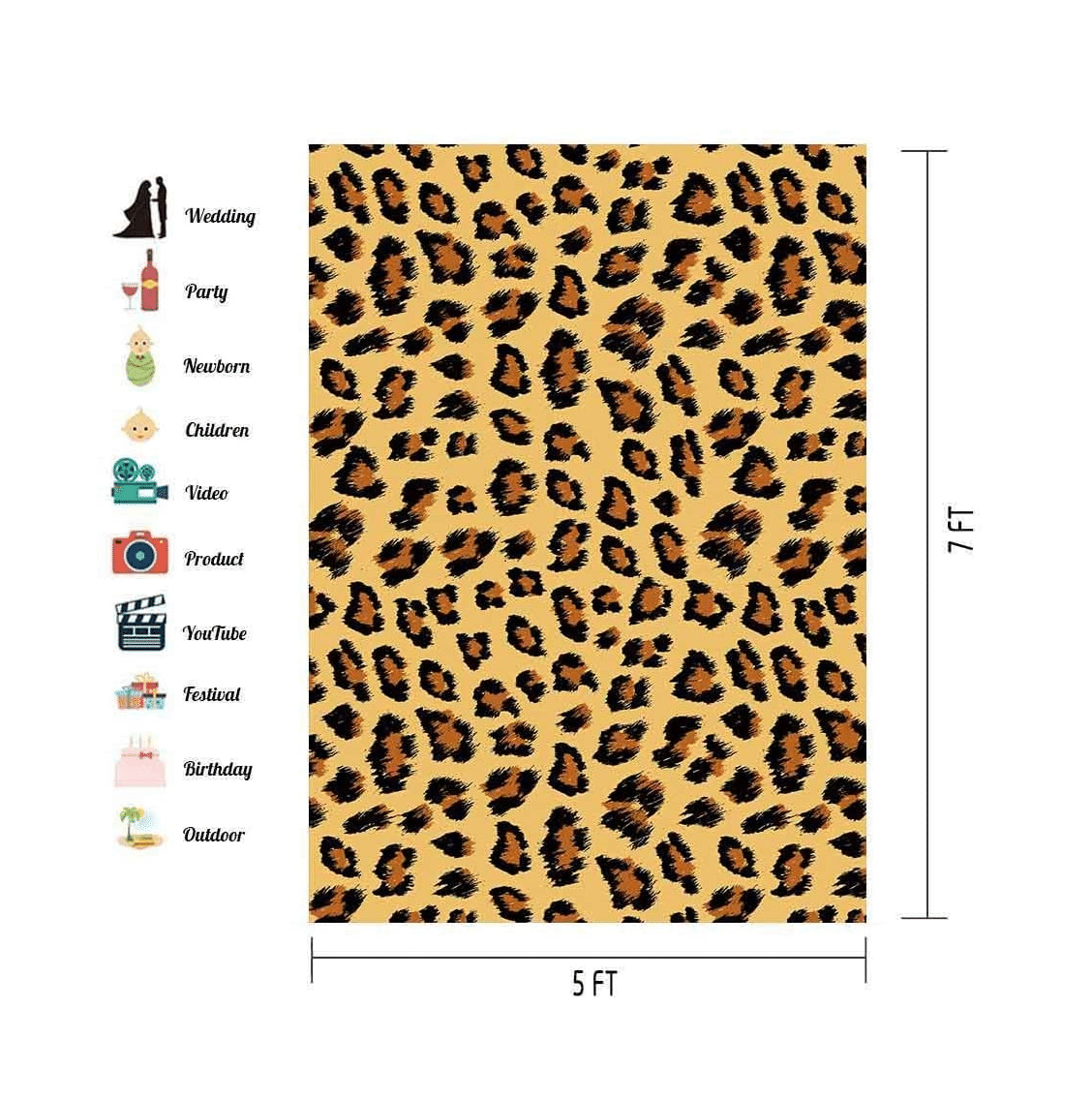 Leopard Printed Party Backdrop