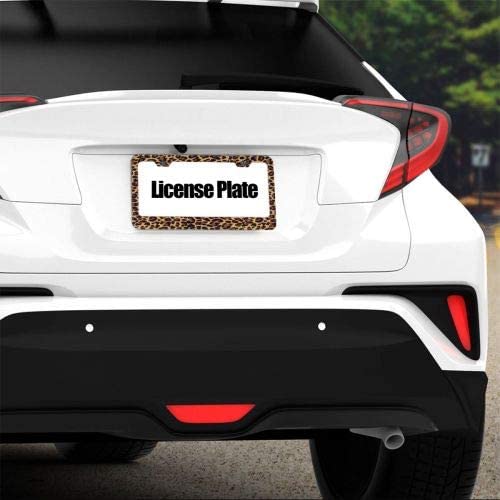 Car License Plate Leopard Design