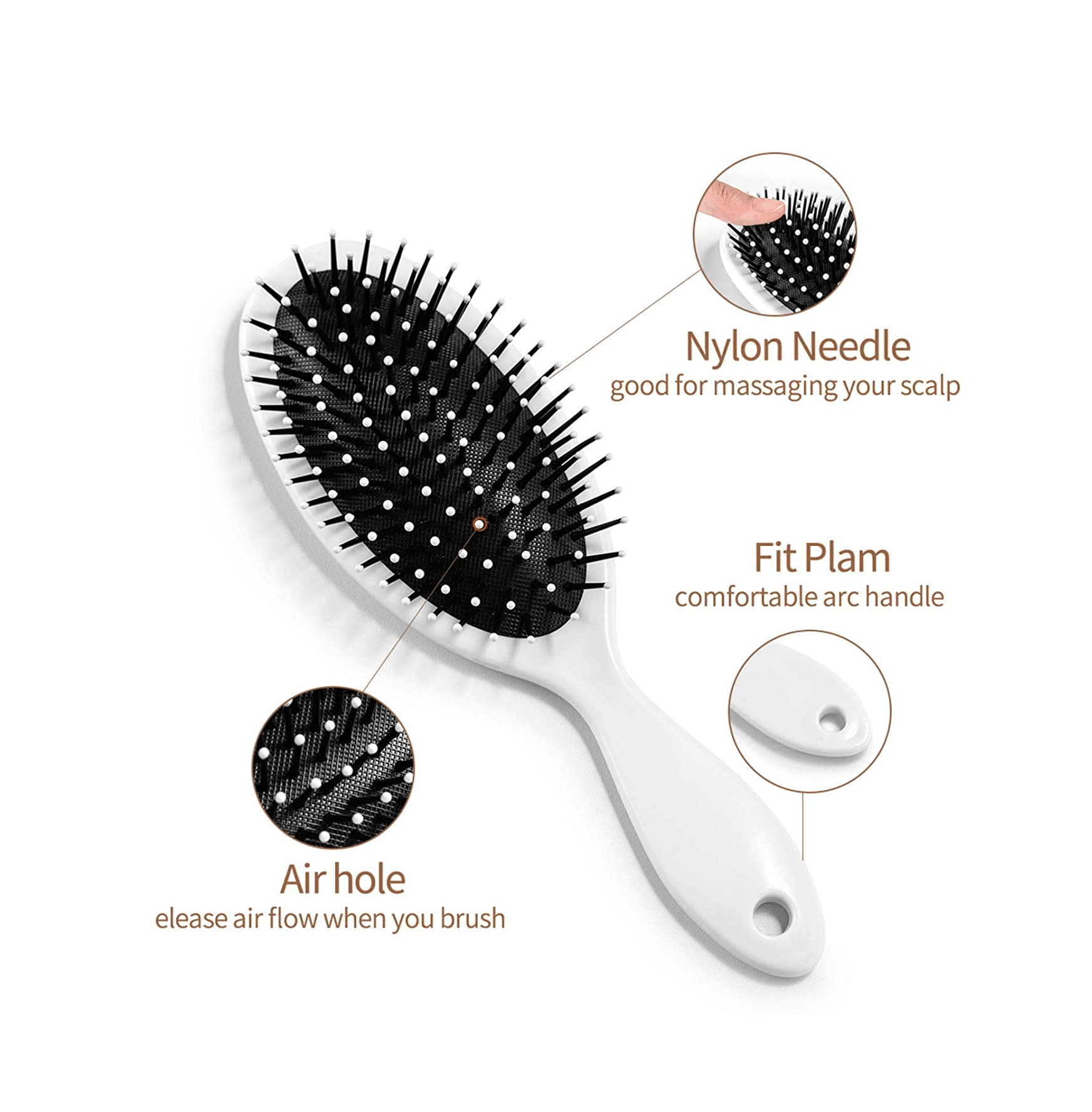Leopard Designed Hair Brush Features