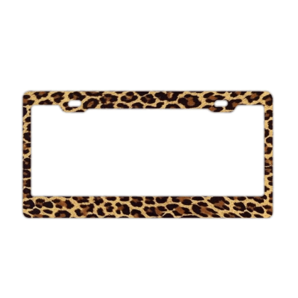 Leopard Print License Plate