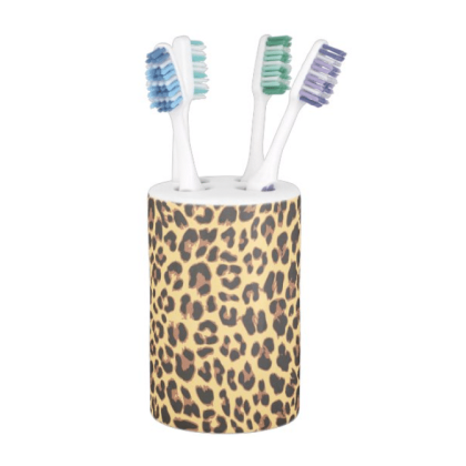 Leopard Pattern Toothbrush Holder