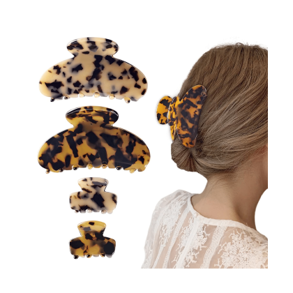 Leopard Print Banana Hair Clips