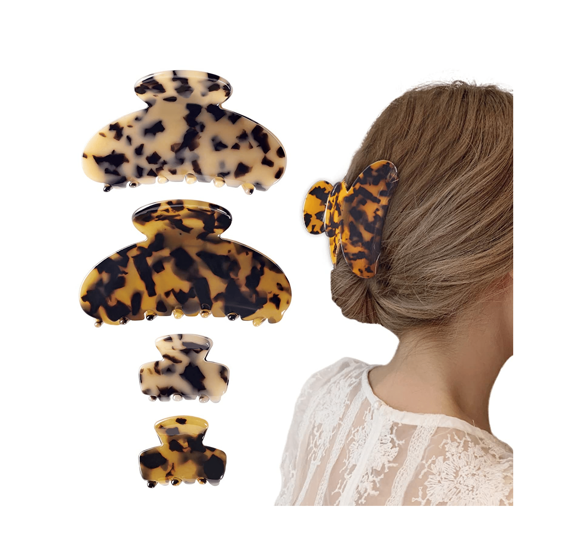 Leopard Print Banana Hair Clips