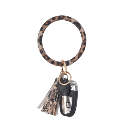 Leopard Print Keychain Keyring