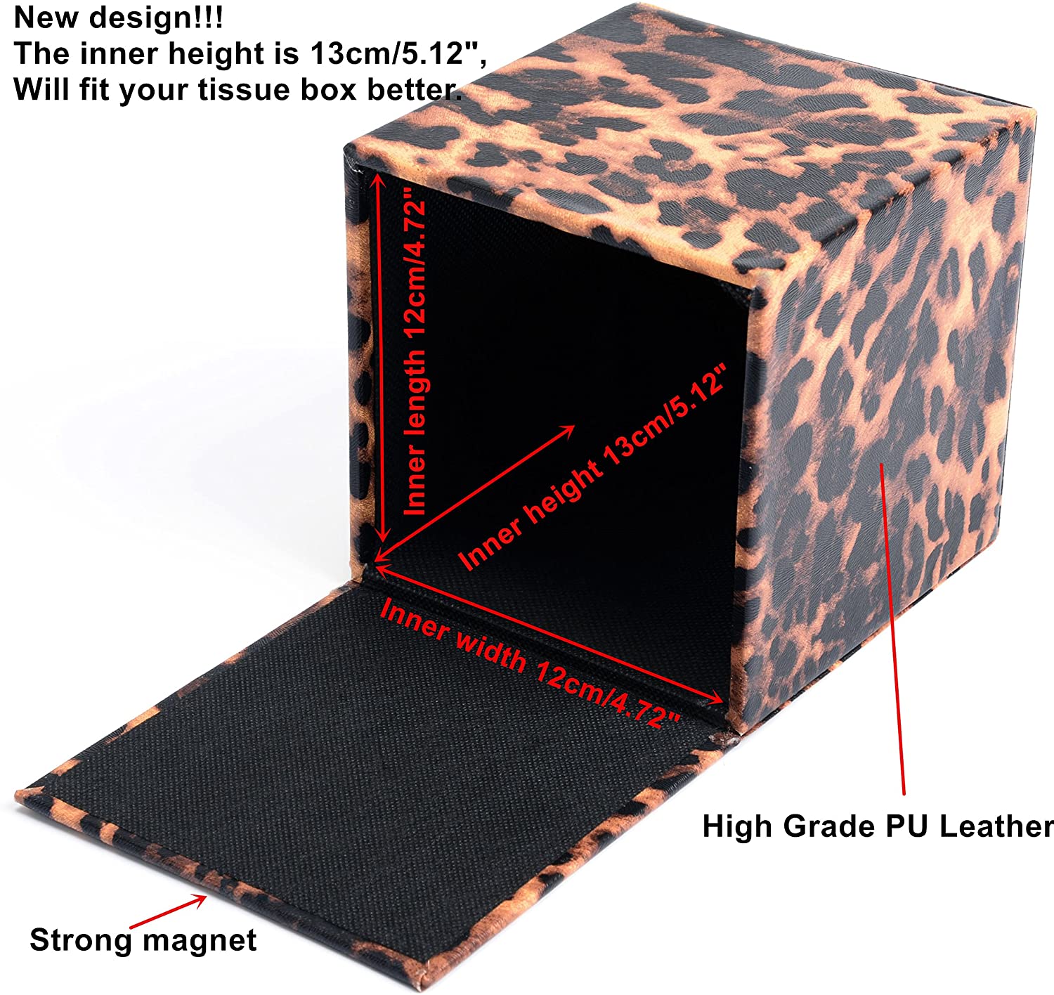 Paper Tissue Holder Leopard Design
