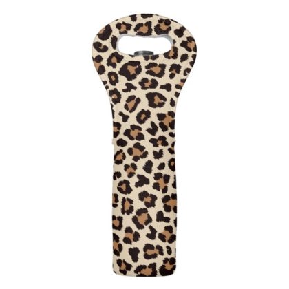 Leopard Print Pattern Wine Tote Cover