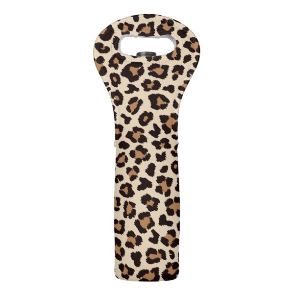 Leopard Print Pattern Wine Tote Cover