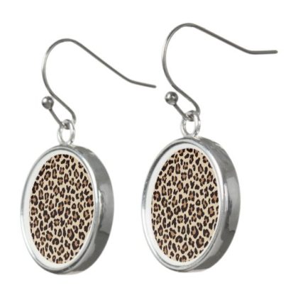 leopard print drop earrings