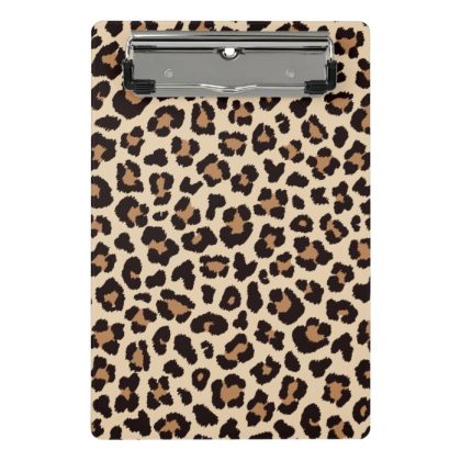 leopard pattern print mini clipboard