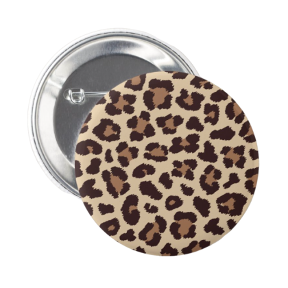 leopard pattern print button