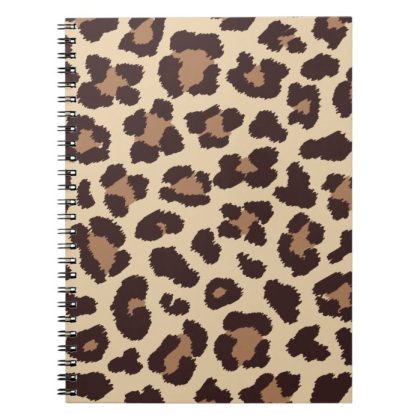 leopard print pattern notebook