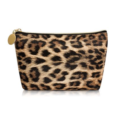 leopard designed makeup bags