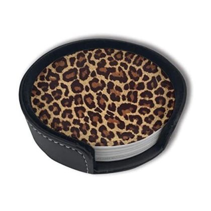 leopard pattern coasters