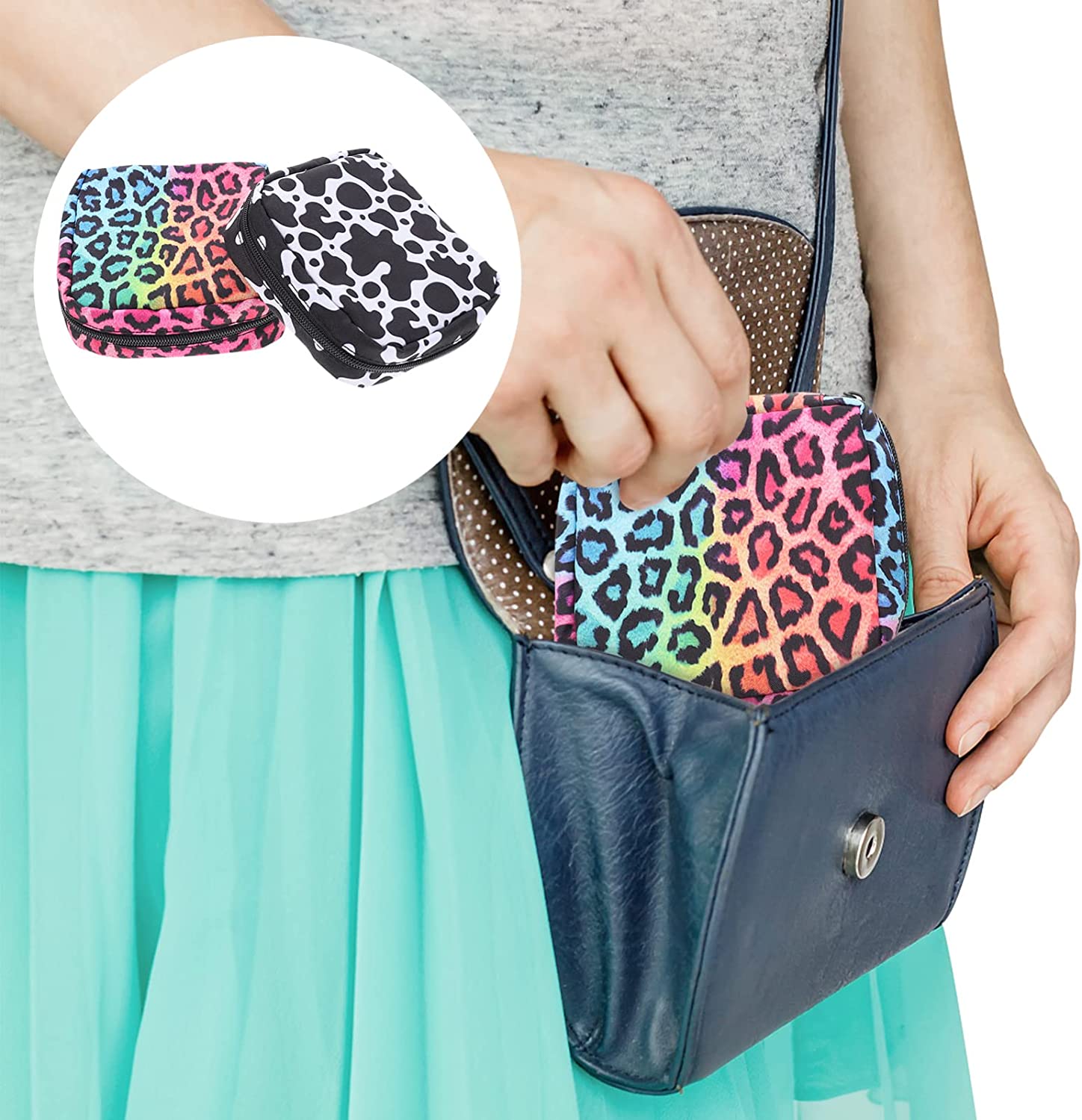 leopard pattern napkin pouch