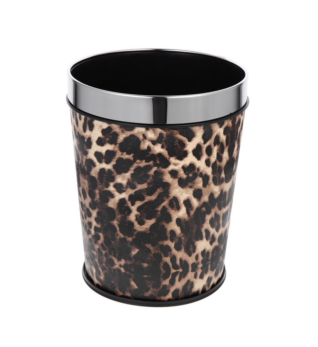 leopard pattern trash can