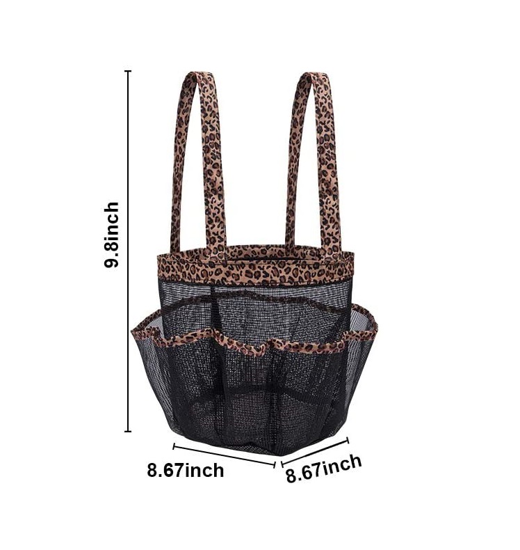 shower caddy leopard print size