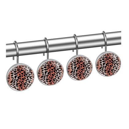 showers hooks with leopard print