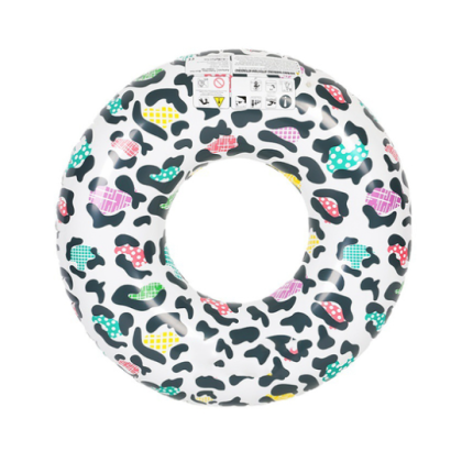rainbow leopard pattern inflatable pool float