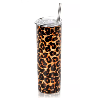leopard pattern print tumbler