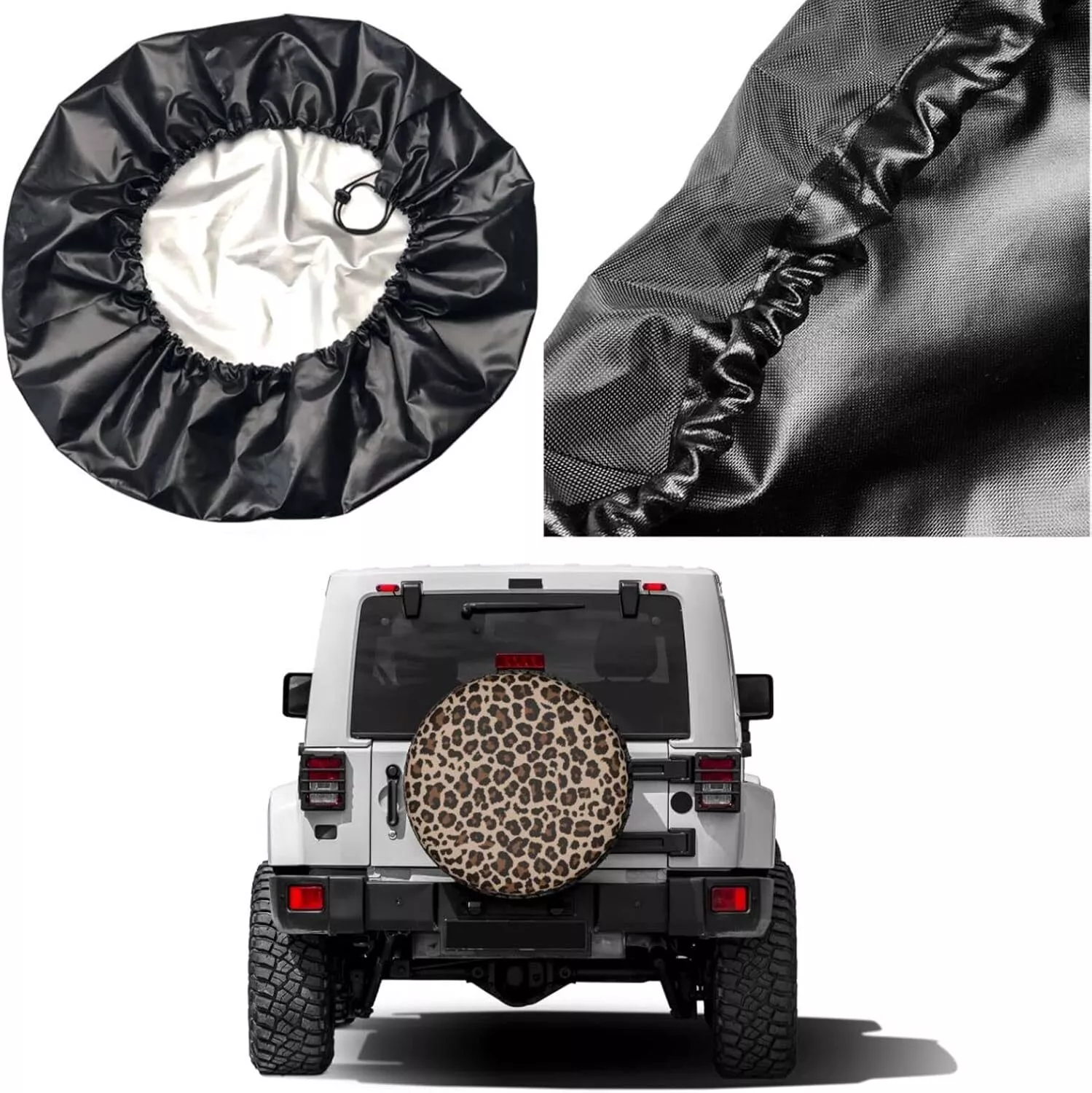 leopard print spare tire protector elastic