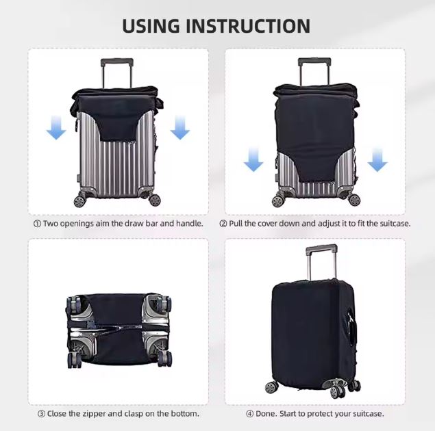 protective travel luggage cover leopard print