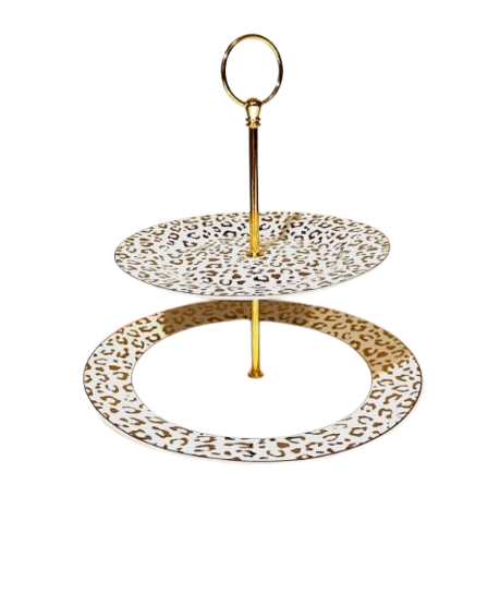 leopard dessert stand