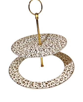 leopard dessert stand
