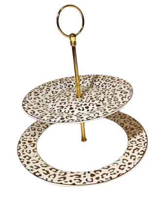leopard dessert stand