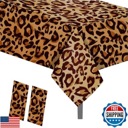 leopard table cover