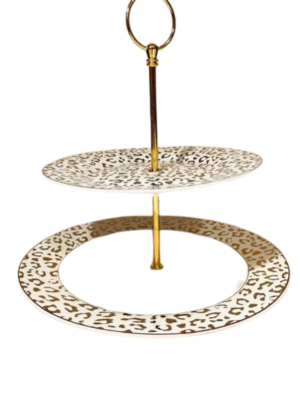 leopard dessert stand