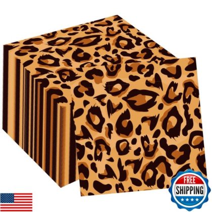 leopard party napkins