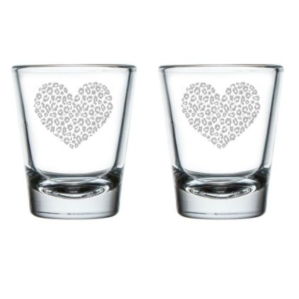 leopard shot glass