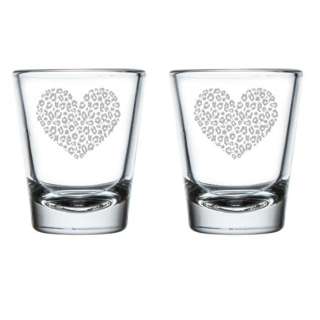 leopard shot glass