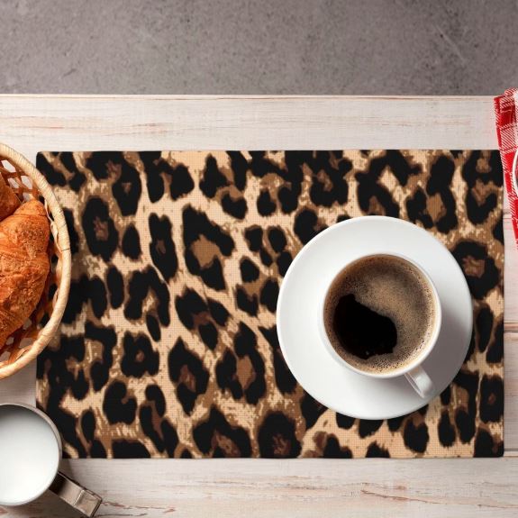 leopard print placemats