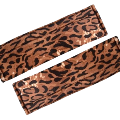 leopard print seat belt cover